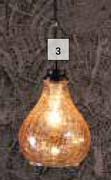 Bright Star Crackle Glass Pendant Light