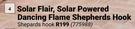 Solar Flair Solar Powered Dancing Flame Shepherds Hook