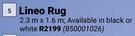 Lineo Rug-2.3m x 1.6m