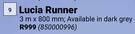 0Lucia Runner-3m x 800mm