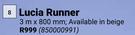 0Lucia Runner-3m x 800mm