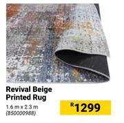 Revival Beige Printed Rug-1.6m x 2.3m