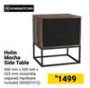Home & Kitchen Holm Mocha Side Table-450mm x 350mm x 520mm