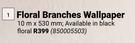 Floral Branches Wallpaper-10m x 530mm