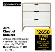 Home & Kitchen Jura Chest Of Drawers-900mm (h) x 900mm (w) x 450mm (d)