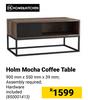 Home & Kitchen Holm Mocha Coffee Table-900mm x 550mm x 39mm