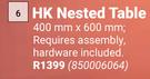HK Nested Table-400mm x 600mm