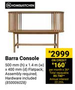 Home & Kitchen Barra Console-500mm (h) x 1.4m (w) x 400mm (d)