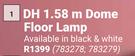 DH 1.58m Dome Floor Lamp