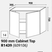 Home & Kitchen Wall Units 900mm Cabinet Top