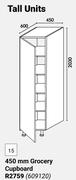  Home & Kitchen Tall Units 450mm Grocery Cupboard