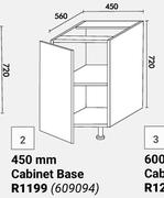 Home & Kitchen Floor Units 450mm Cabinet Base
