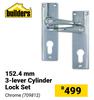 Builders 152.4mm 3 Lever Cylinder Lock Set