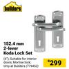 Builders 152.4mm 2 Lever Koda Lock Set