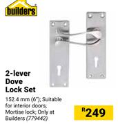 Builders 2 Lever Dove Lock Set