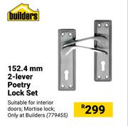 Builders 152.4mm 2 Lever Poetry Lock Set