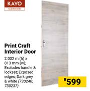 Kayo Print Craft Interior Door