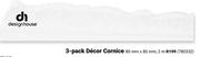 Design House 3 Pack Decor Cornice 80mm x 80mm; 2m