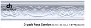 Design House 3 Pack Rosa Cornice 85mm x 36mm; 2m
