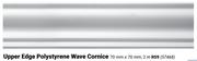 Upper Edge Polystyrene Wave Cornice 70mm x 70mm; 2m