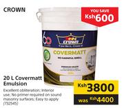 Crown 20L Cover Matt Emulsion