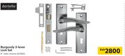 Dortello Burgundy 3 Lever Lock Set