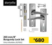 Dortello 203mm/8" Burgundy Lock Set