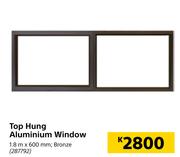 Top Hung Aluminium Window-1.8m x 600mm