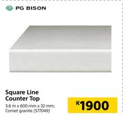 PG Bison Square Line Counter Top-3.6m x 600mm x 32mm