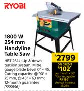 Ryobi 1800W 254mm Handyline Table Saw HBT-254L