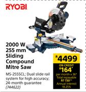 Ryobi 2000W 255mm Sliding Compound Mitre Saw MS-255SCL 