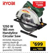 Ryobi 1250W 185mm Handyline Circular Saw HCS1250