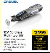 Dremel 12V Cordless Multi Tool Kit F0138220JA