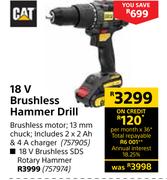 Cat 18V Brushless Hammer Drill 