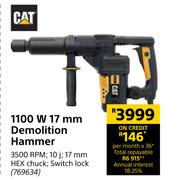 Cat 1100W 17mm Demolition Hammer