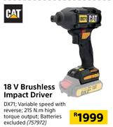 Cat 18V Brushless Impact Driver DX71