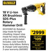 Dewalt 18V Li-Ion XR Brushless SDS Plus Rotary Hammer Drill DCH133NT-XJ