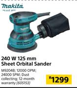 Makita 240W 125mm Sheet Orbital Sander M9240B