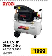 Ryobi 24Ltr 1.5HP Direct Drive Compressor 747762