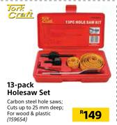 Tork Craft 13 Pack Holesaw Set
