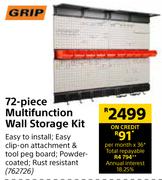 Grip 72 Piece Multifunction Wall Storage Kit