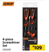 Grip 4 Piece Screwdriver Set