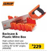 Grip Backsaw & Plastic Mitre Saw