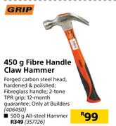 Grip 450g Fibre Handle Claw Hammer
