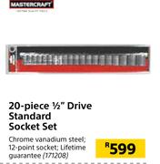 Mastercraft 20 Piece 1/2" Drive Standard Socket Set