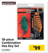 Mastercraft 18 Piece Combination Hex Key Set