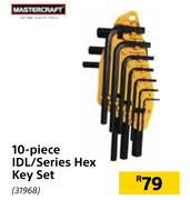 Mastercraft 10 Piece IDL/Series Hex Key Set