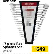 Gedore 17 Piece Red Spanner Set