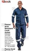 Beck Flame/Acid Resistant Conti Jacket-Each