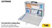 Levtrade First Aid Kit In Metal Box